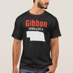 Nebraska Usa State America Travel Nebraskan Gibbon T-Shirt