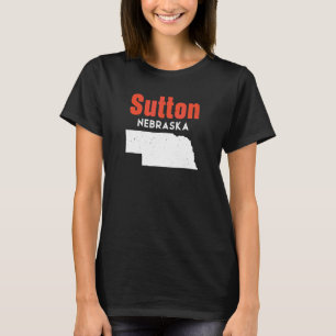 Nebraska Usa State America Travel Nebraskan Sutton T-Shirt