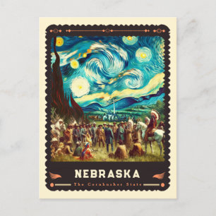 Nebraska   Vincent Van Gogh Inspired Postcard