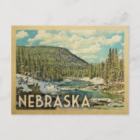 Nebraska Vintage Travel Snowy Winter Nature