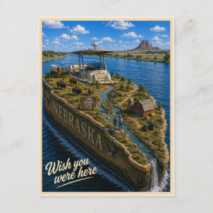 Nebraska   Wish You Were Here   State Series Postcard