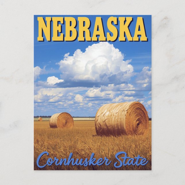 Nebraska's Golden Harvest: The Cornhusker State Postcard (Front)