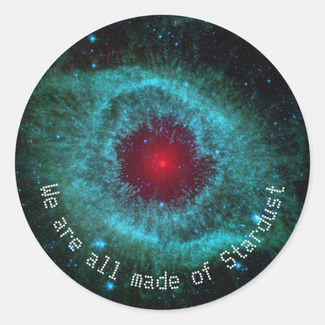 Nebula astronomy Science space quote Classic Round Sticker (Front)