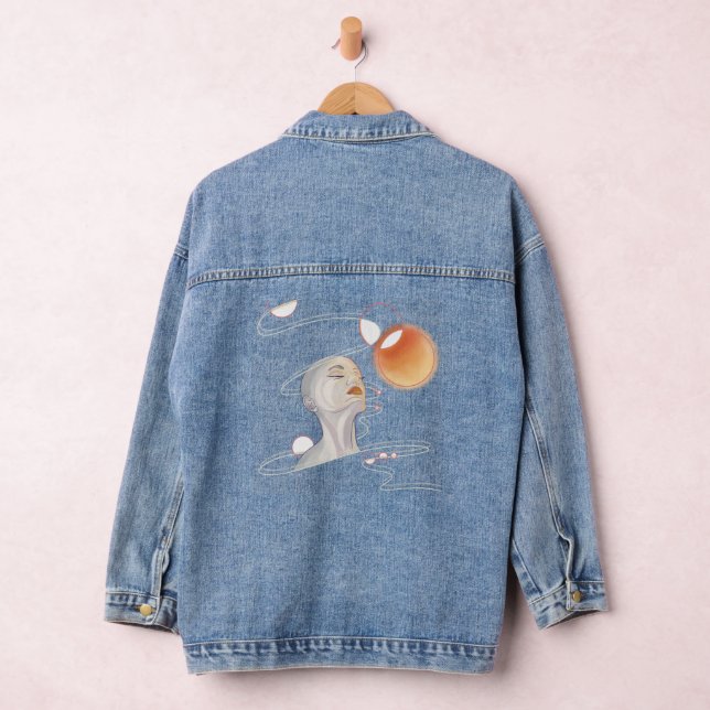Nebula Attack and Galactic Pearl Necklace Denim Jacket (Hangar)