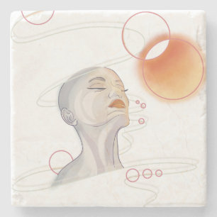 Nebula Attack and Galactic Pearl Necklace Stone Coaster