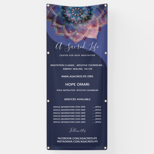 Nebula Bloom | Mandala Banner (Vertical)