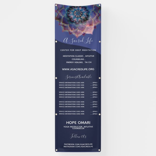 Nebula Bloom | Mandala Banner (Vertical)