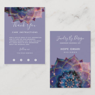 Nebula Bloom Mandala Business Card