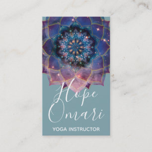 Nebula Bloom   Mandala Business Card