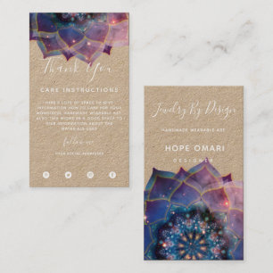 Nebula Bloom Mandala Business Card