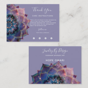 Nebula Bloom Mandala Business Card