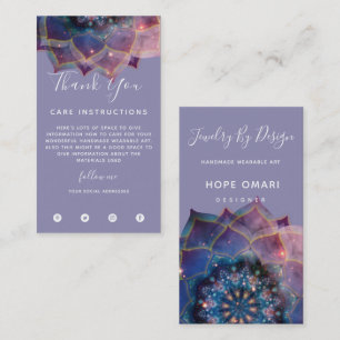 Nebula Bloom Mandala Business Card