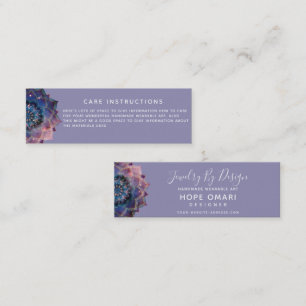 Nebula Bloom Mandala Mini Business Card