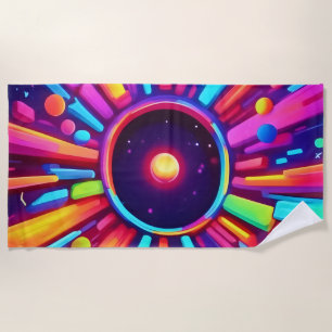 Nebula Burst: Cosmic Kaleidoscope Beach Towel