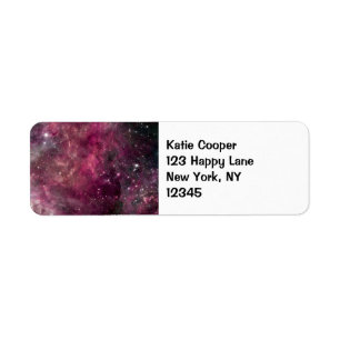 Nebula Formation in Outer Space Return Address Label