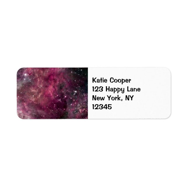Nebula Formation in Outer Space Return Address Label (Front)