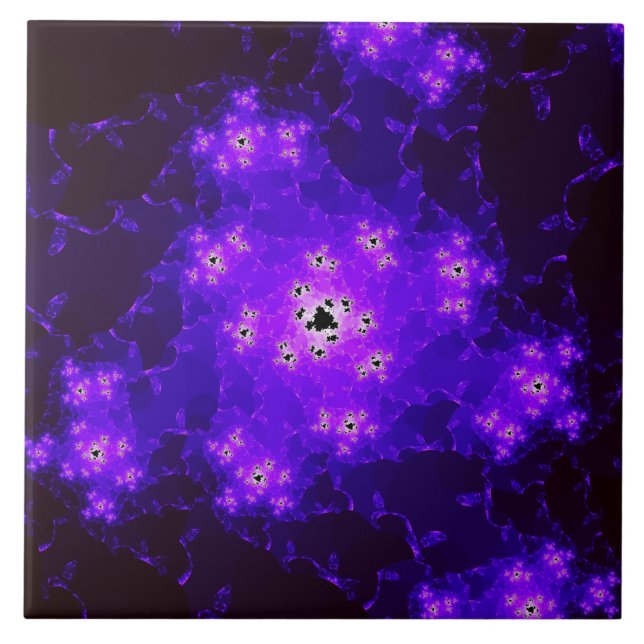 Nebula Fractal Ceramic Tile (Front)