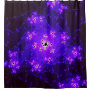 Nebula Fractal Shower Curtain