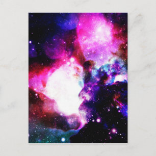Nebula Galaxy Pink Purple Blue Postcard