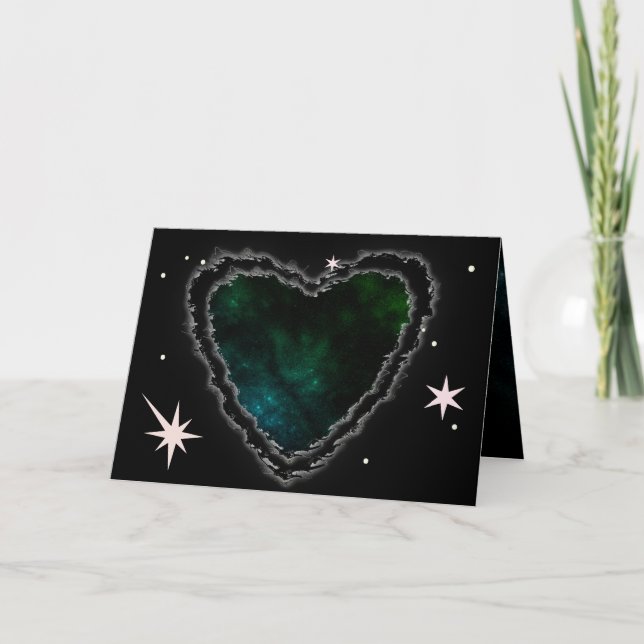 Nebula Heart Sci Fi Valentine Love Romance Card (Front)