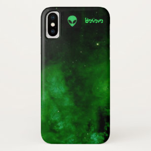 Nebula in Alien Green Believe iPhone X Case