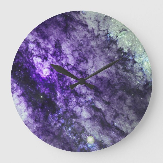 NEBULA IN PURPLE WALL CLOCK (Front)