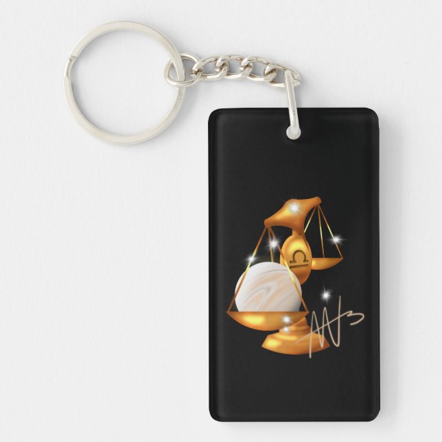 Nebula Libra Venus Zodiac Key Ring (Front)
