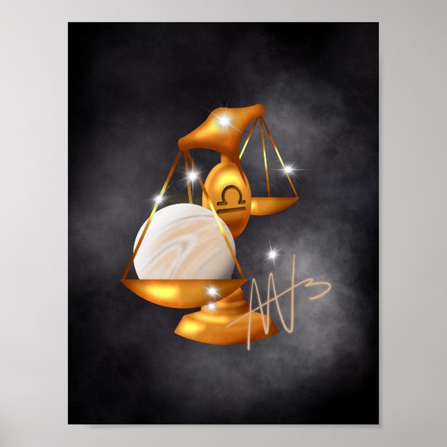 Nebula Libra Venus Zodiac Poster (Front)