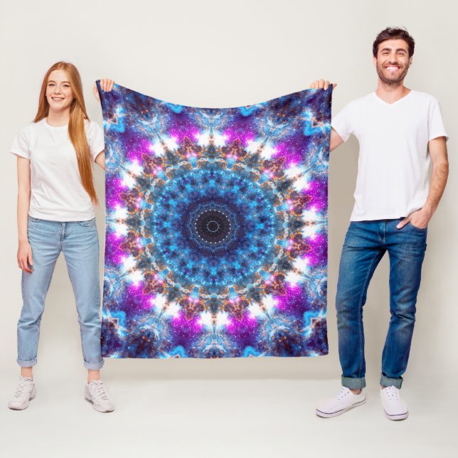 Nebula Mandala Fleece Blanket (In Situ)
