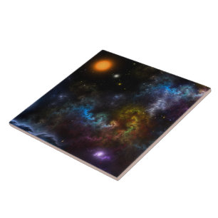 Nebula Menagerie Ceramic Tile