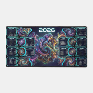 Nebula Nexus Command Mat – 2026 Galaxy Calendar