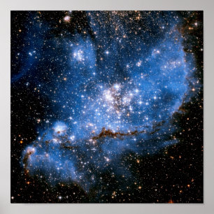 Nebula NGC 346 Infant Stars - Hubble Space Photo Poster