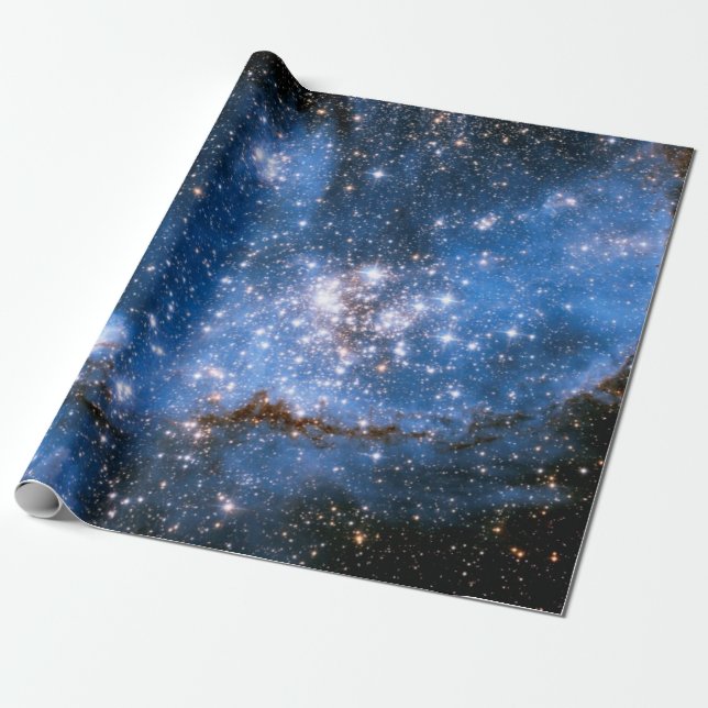 Nebula NGC 346 Infant Stars - Hubble Space Photo Wrapping Paper (Unrolled)