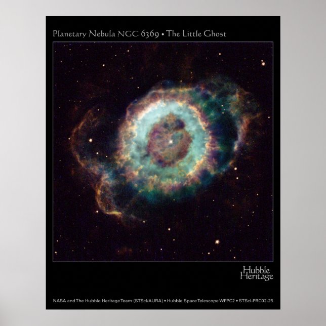 Nebula NGC 6369 The Little Ghost Hubble Telescope Poster (Front)