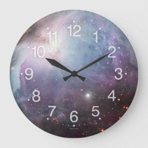 Nebula Orion Astronomy blue brown beige sky stars Large Clock