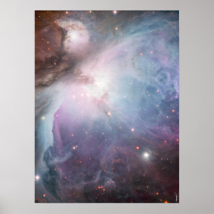 Nebula Orion Astronomy blue brown beige sky stars Poster