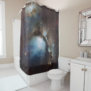Nebula Orion Astronomy blue brown beige sky stars Shower Curtain