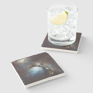 Nebula Orion Astronomy blue brown beige sky stars Stone Coaster