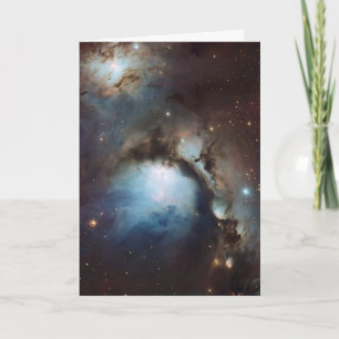 Nebula Orion Astronomy blue brown beige sky stars Thank You Card