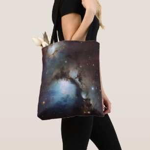 Nebula Orion Astronomy blue brown beige sky stars Tote Bag