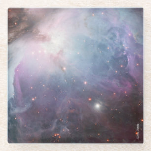 Nebula Orion Astronomy blue Pink violet sky stars Glass Coaster