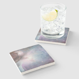 Nebula Orion Astronomy blue Pink violet sky stars Stone Coaster