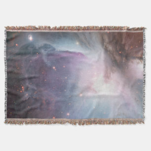 Nebula Orion Astronomy blue Pink violet sky stars Throw Blanket