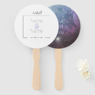 Nebula Orion Astronomy pink violet sky stars Hand Fan
