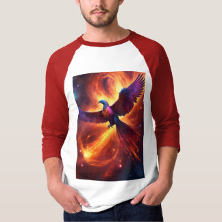 "Nebula Phoenix: Cosmic Dance of Galactic Wings" T-Shirt