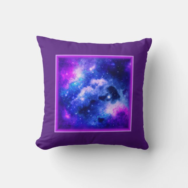 "Nebula Stars" - A Stunning Digital Art. Buy Now Cushion (Front)