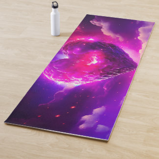 Nebula Stars Celestial Heart Romance Yoga Mat