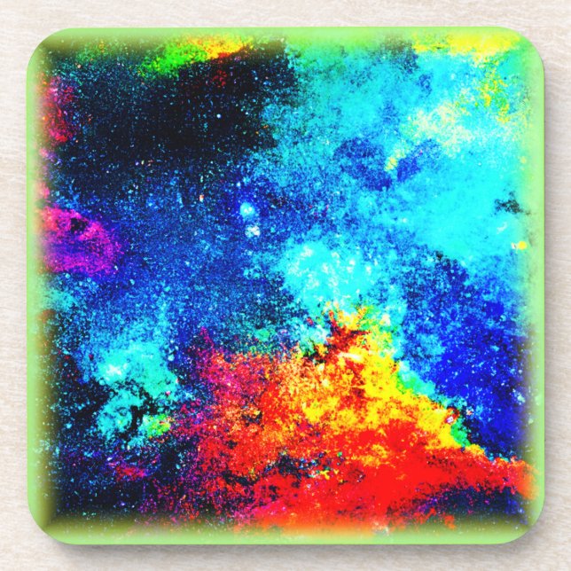 Nebulae's Rainbow of Colours. Buy Now Coaster (Front)