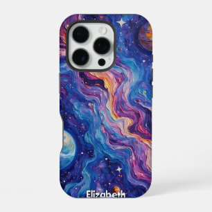 Nebula's Embrace: Cosmic Ocean iPhone 16 Pro Case