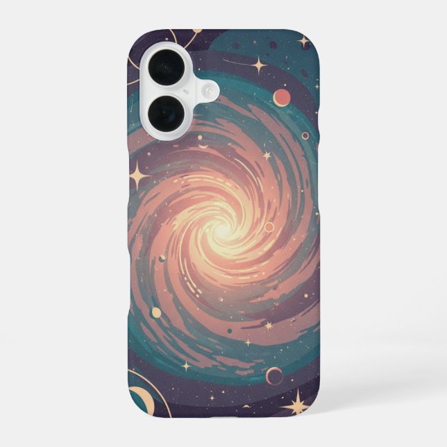 Nébuleuse Vintage Style Doux iPhone 16 Case (Back)